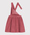 Girls' corduroy dungaree dress ROSEWOOD pink