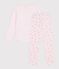 Children's cotton pyjamas with a floral motif BARELY pink/MULTICO
