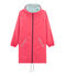 Women's reversible long windbreaker GROSEILLER pink/CRYSTAL blue
