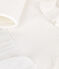 Babies' dress in tube knit and tulle MARSHMALLOW white/ARGENT grey