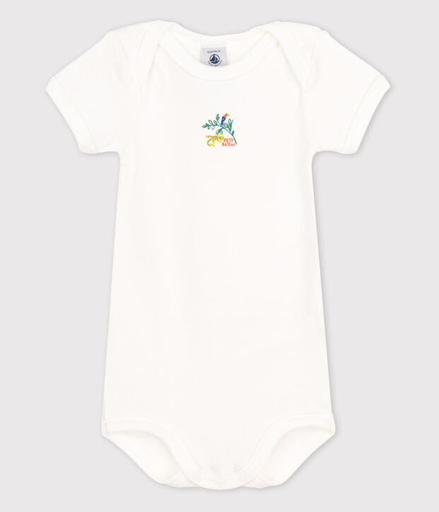 Babies' Short-Sleeved Bodysuit white/green