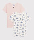 Girls' Paris Print Short-sleeved T-Shirt - 2-Piece Set