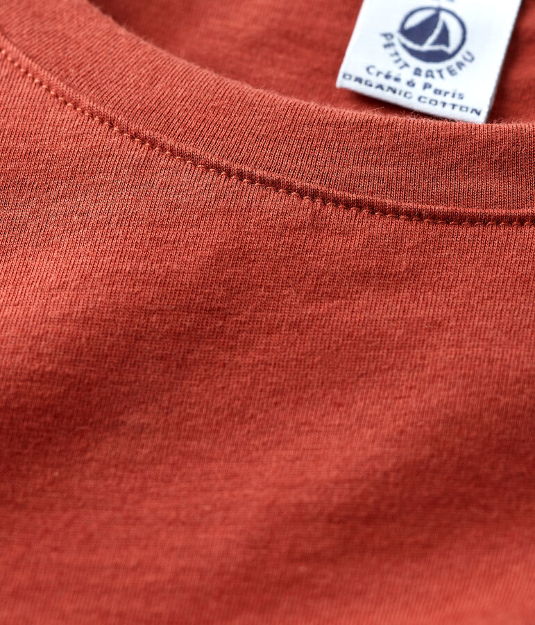 Women's Straight Fit Organic Cotton Round Neck T-Shirt brown