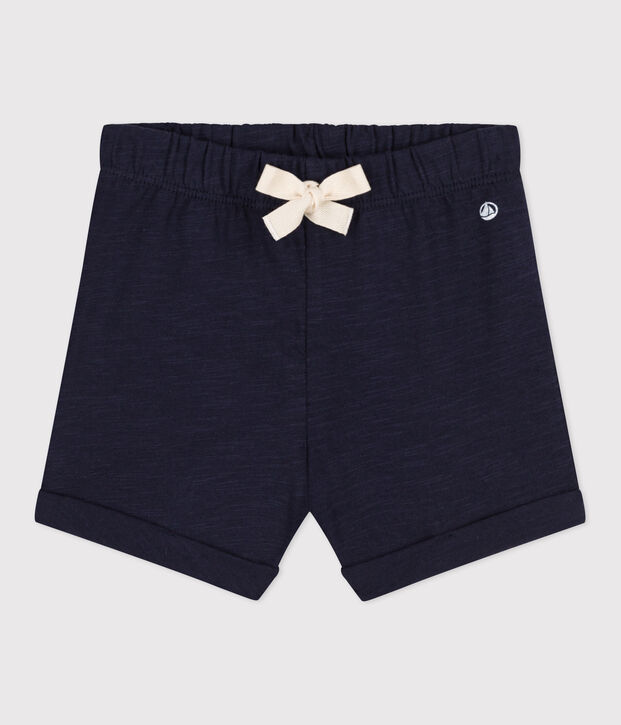 Babies' Plain Slub Jersey Shorts SMOKING