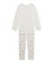 Girl's terry cloth pyjamas LAIT white/VIENNE pink/MULTICO