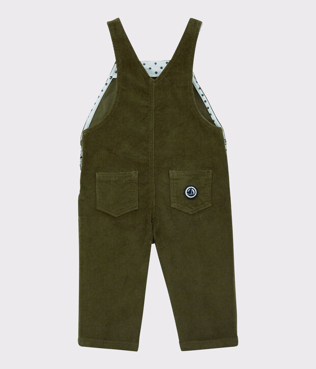 Babies' Velour Dungarees green