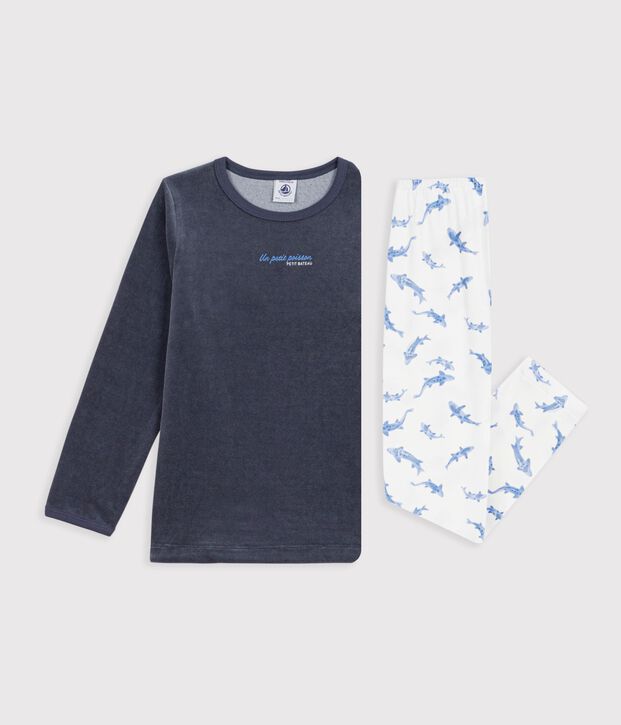 Pyjama  en coton white/blue/multicolor