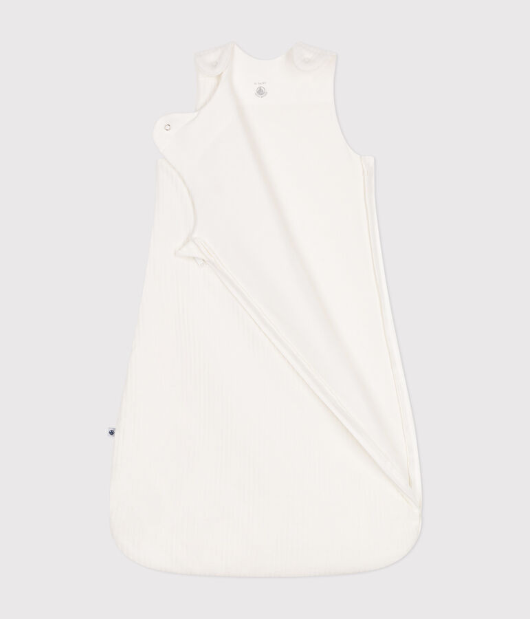 Babies' TOG 3 velour sleeping bag MARSHMALLOW white