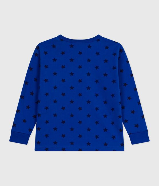 Children's long-sleeved printed cotton T-shirt OLYMPIC+SOIR blue