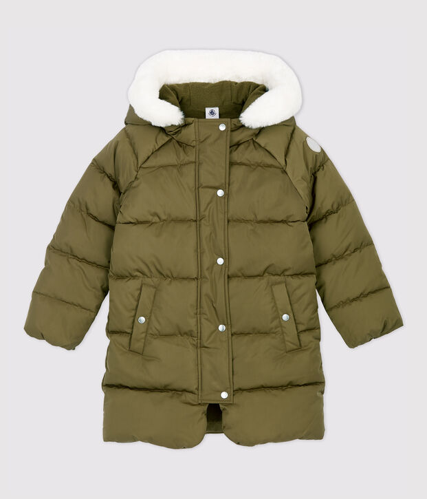 Girls' Long Coat green