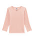 Little girl's long sleeved tee-shirtin wool and cotton