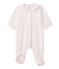 Baby girl's velours sleeper VIENNE pink