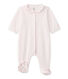 Baby girl's velours sleeper