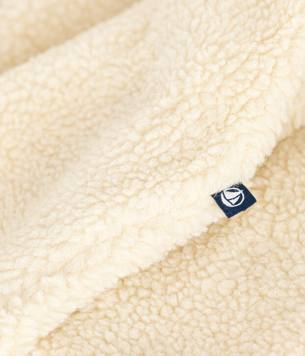 Babies' sherpa snowsuit Ecru