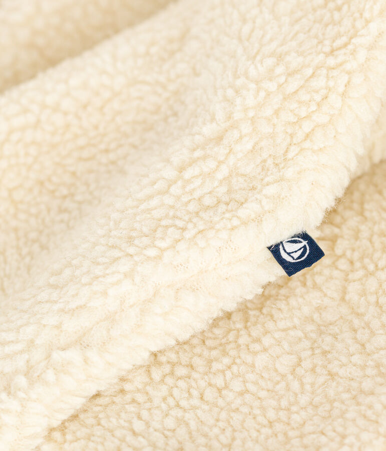 Babies' sherpa snowsuit Ecru