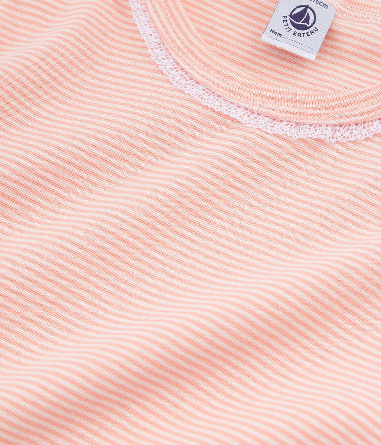 Girls' Short-sleeved Pyjamas pink/white