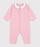 Babies' footless printed cotton pyjama suit pink/multicolor