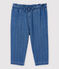 Baby Girls' Light Denim Spotted Trousers DENIM CLAIR blue
