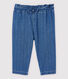 Baby Girls' Light Denim Spotted Trousers