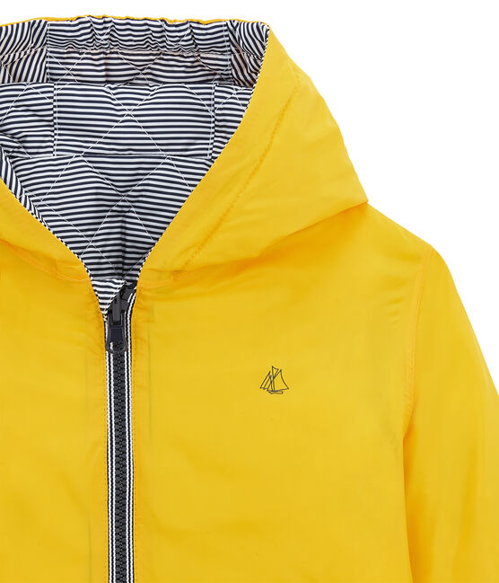 Child's warm, reversible windbreaker jacket JAUNE yellow