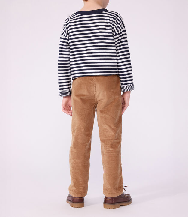 Children's straight corduroy trousers LATTE