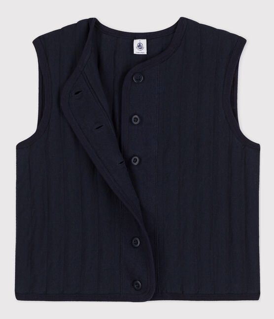 Women's Snuggly Sleeveless Cardigan SMOKING blue