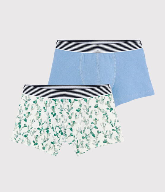 Boys' Cactus Print Cotton and Linen Blend Boxer Shorts - 2-Pack variante 1