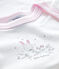 Baby girls' short-sleeved bodysuit ECUME white/DOLL pink