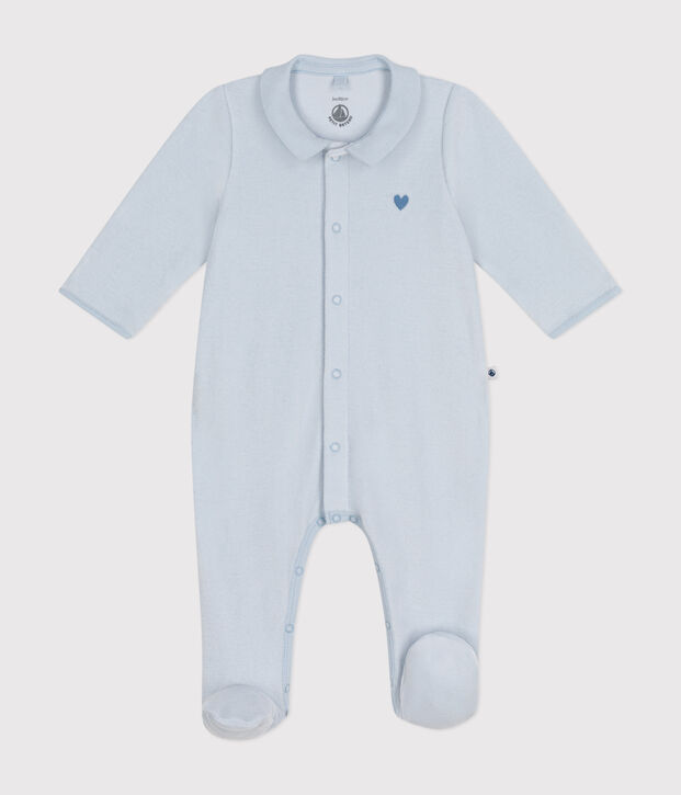 Babies' velour pyjamas blue