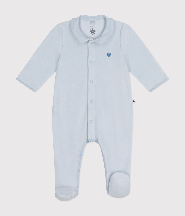 Babies' velour pyjamas blue