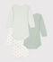 Babies' cotton long-sleeved mini whale-patterned bodysuits - 3-pack variante 1