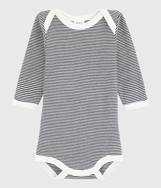 Baby Boys' Long-Sleeved Bodysuit SMOKING blue/COQUILLE beige
