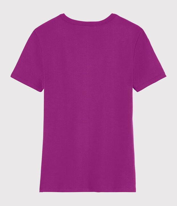 Women's Iconic V-Neck Cotton T-Shirt purple