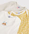 Baby Girls' Long-Sleeved Organic Cotton Bodysuit - 3-Pack variante 1