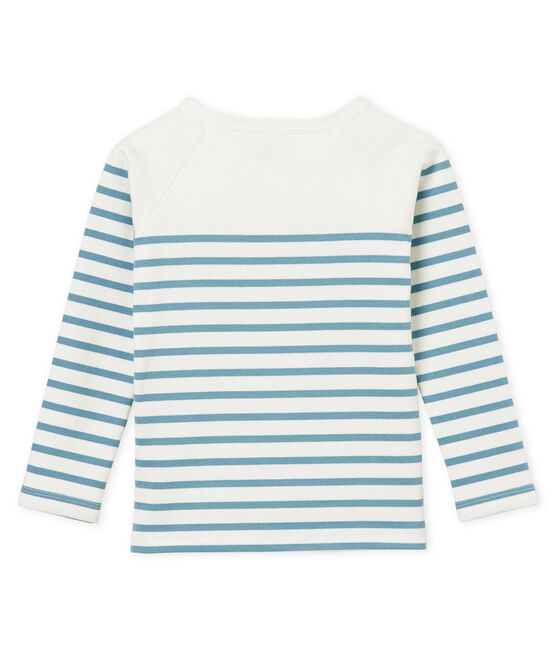 Boys' breton Top MARSHMALLOW white/FONTAINE blue