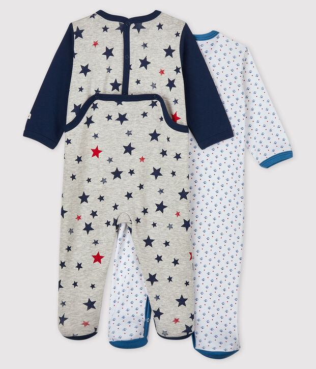 Baby Boys' Ribbed Sleepsuit - 2-Pack multicolor