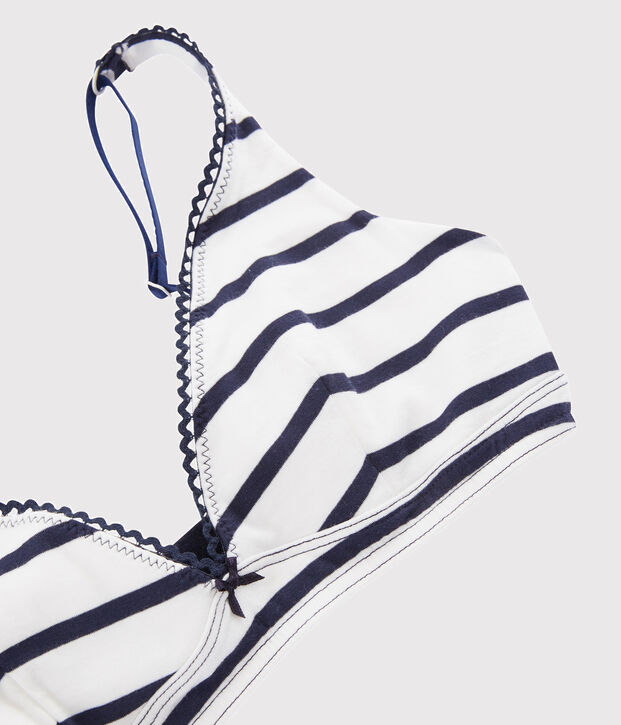 Women's Stripy Bra white/blue
