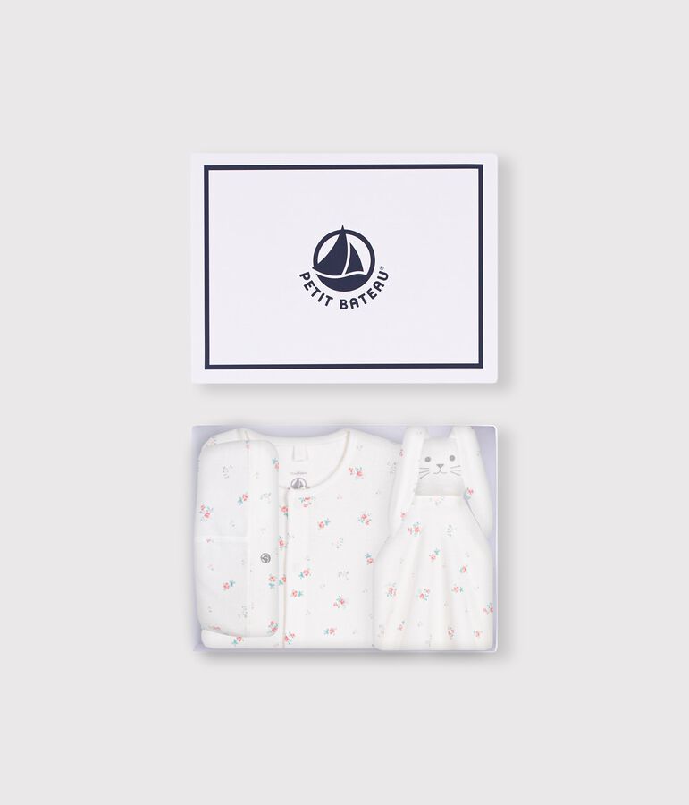 Newborn babies' floral-print cotton gift set multicolor