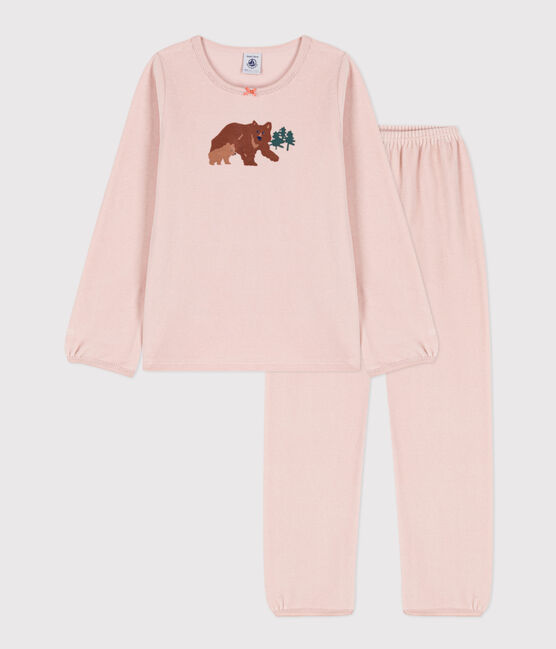 Girls' Velour Pyjamas SALINE pink