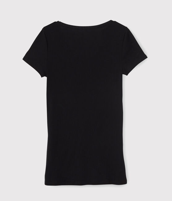 Women's Iconic Cotton V-Neck T-Shirt NOIR black