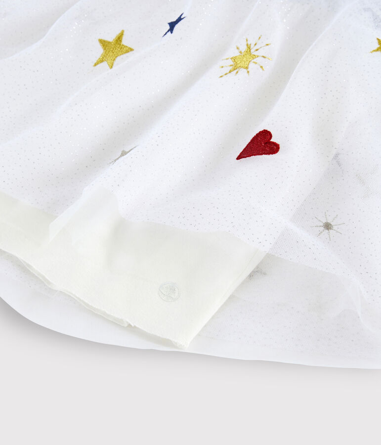 Girl's Long-sleeved Dress SMOKING blue/MULTICO white