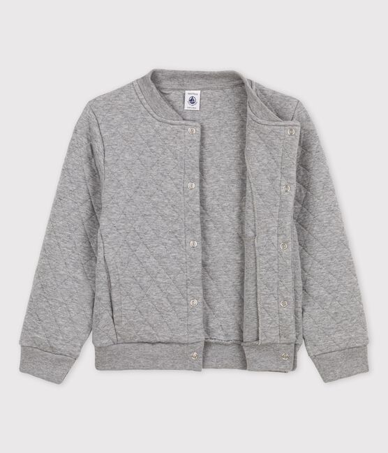 Boys' Quilted Tube Knit Cardigan SUBWAY CHINE grey