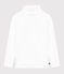 Women's Iconic roll neck cotton T-shirt ECUME white