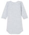 Baby boys-girls' long-sleeved bodysuit POUSSIERE CHINE grey