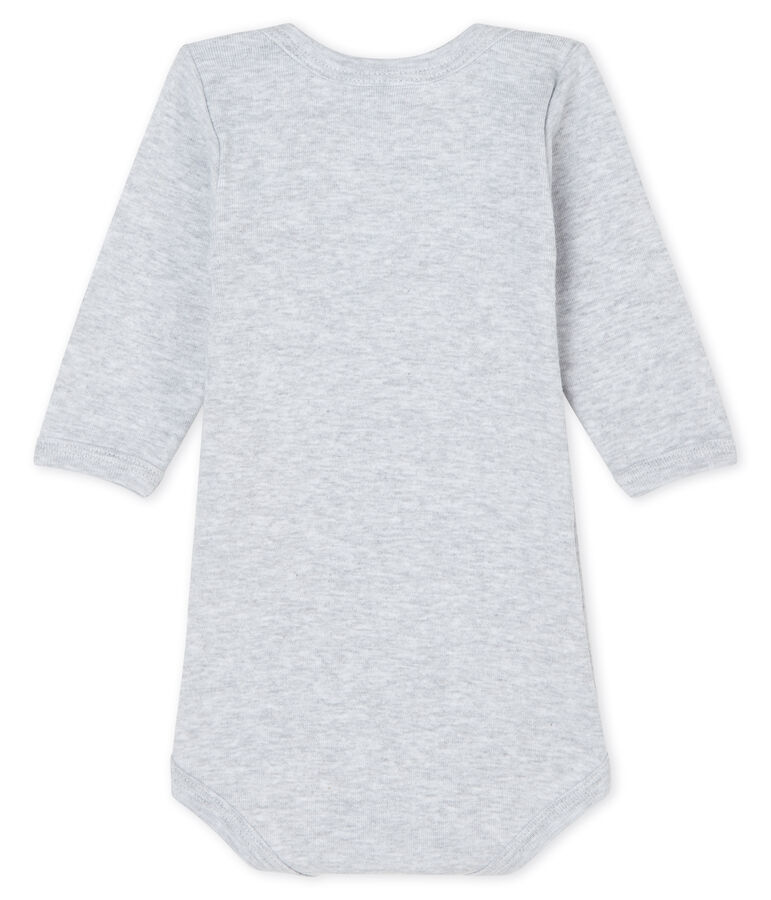 Baby boys-girls' long-sleeved bodysuit grey