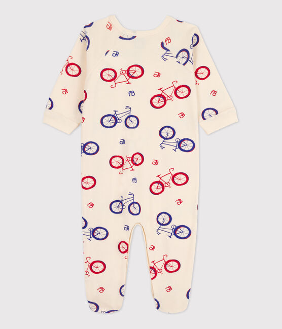 Babies' Bike Themed Cotton Sleepsuit AVALANCHE white/MULTICO