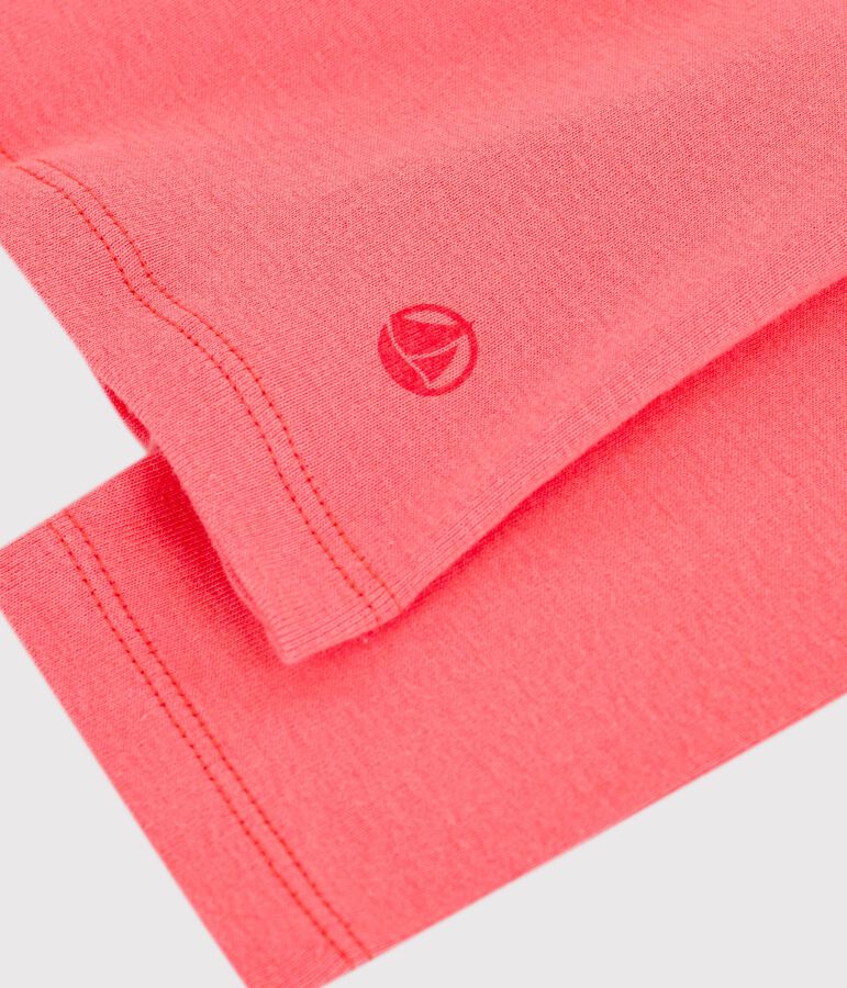 Women's long sleeved plain cotton T-shirt pink