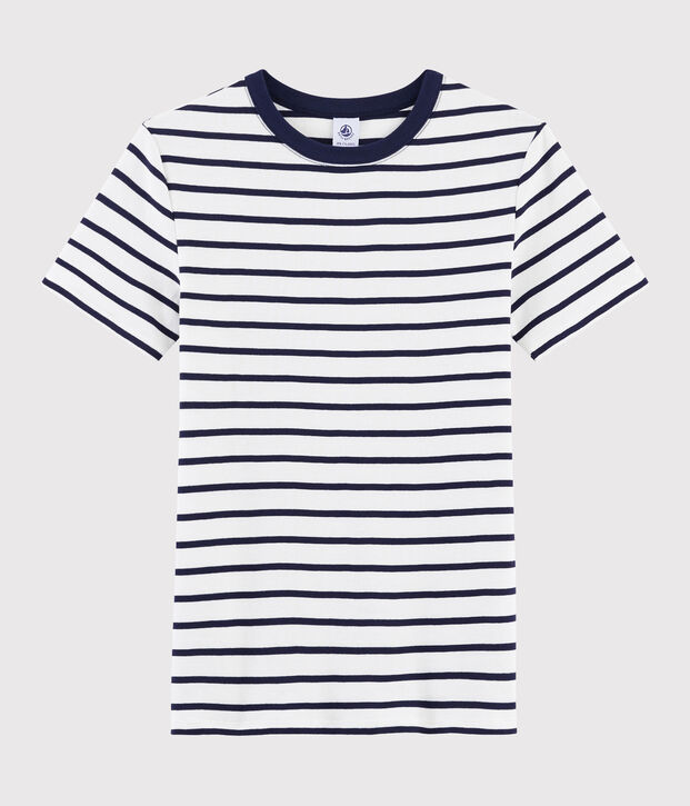 Women's iconic round neck T-shirt white/blue