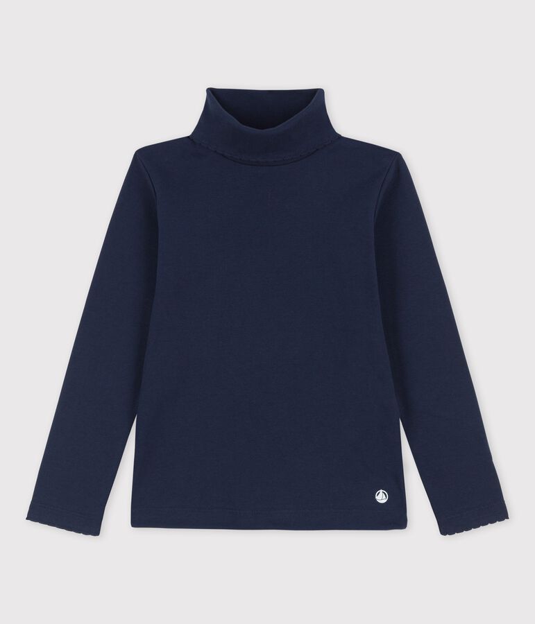 Children's Unisex Cotton Roll Neck blue