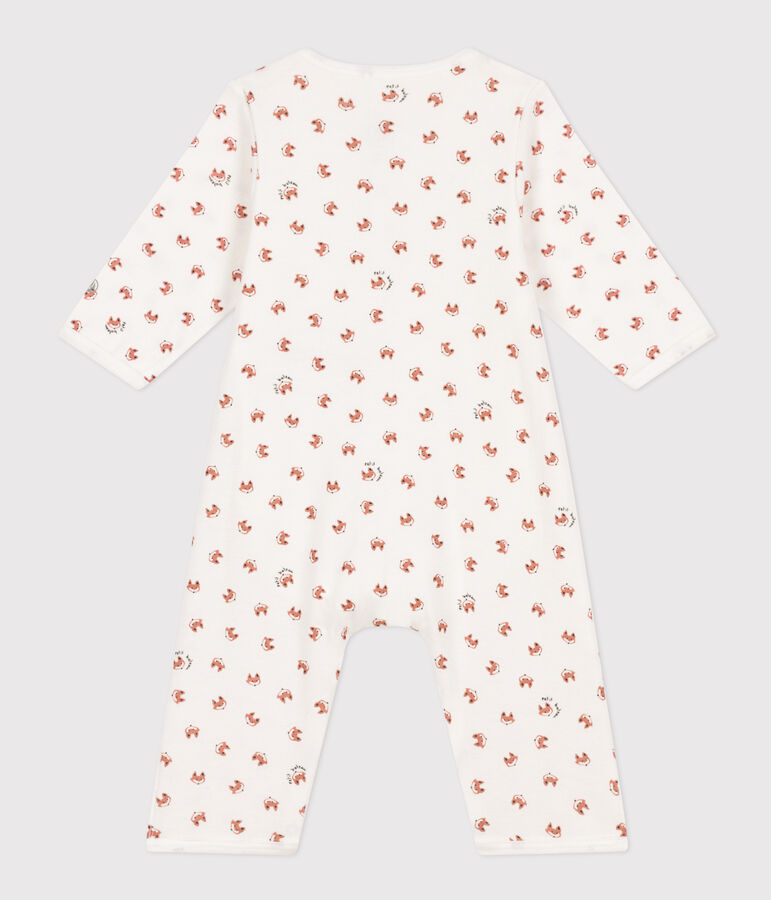 Babies' Footless Cotton Bodyjama MARSHMALLOW white/MULTICO white